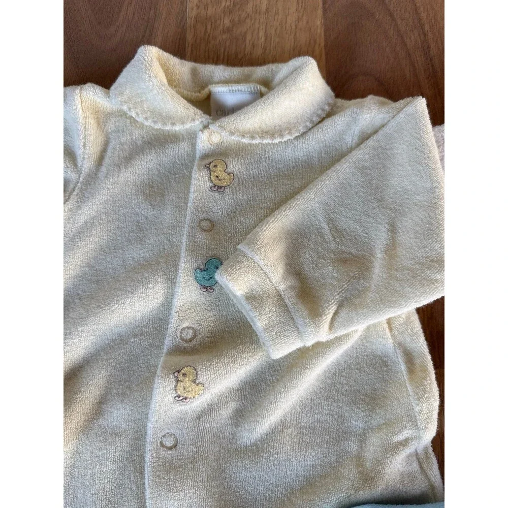 Vintage baby terry snap up Carters and more footie sleeper lot